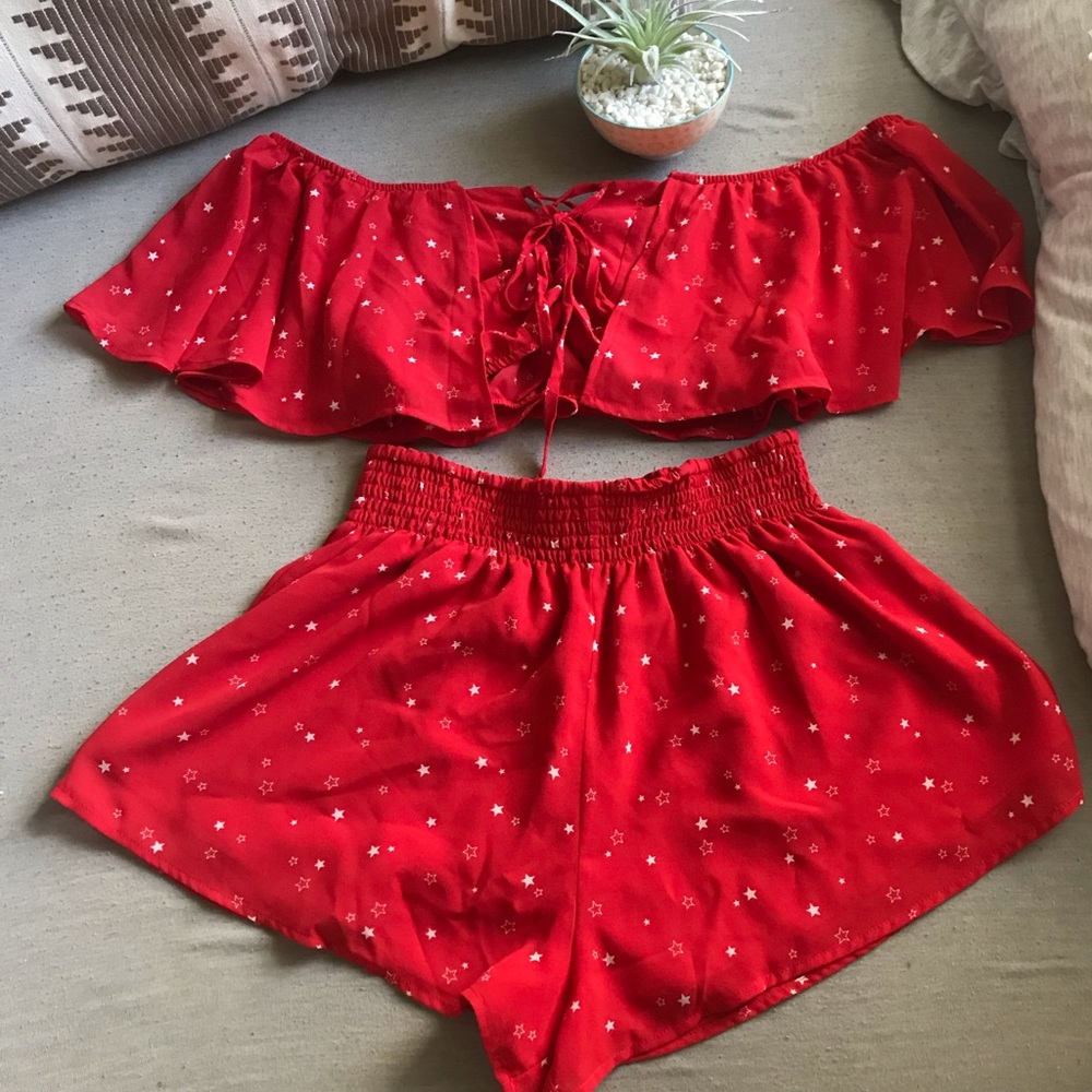 TOBI Red two piece outfit